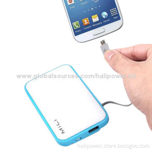 6,000mAh Portable Power Bank, Sized 120.4 x 70 x 18.2mm